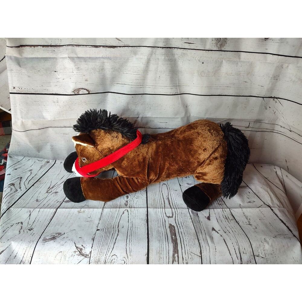 Dan Dee Brown Horse Pony Plush Stuffed Animal Large 24” Bridle No Saddle